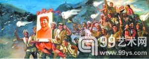 油画《延安火炬》 蔡亮作