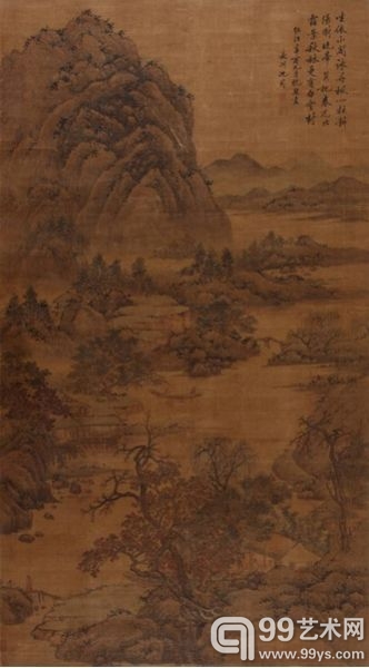 沈周(明) 秋林晚枫 182×100cm 约16.7平尺