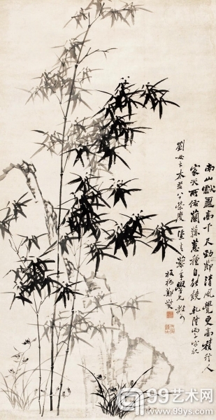 2011北京匡时春拍中的郑板桥画作《竹石兰蕙图》