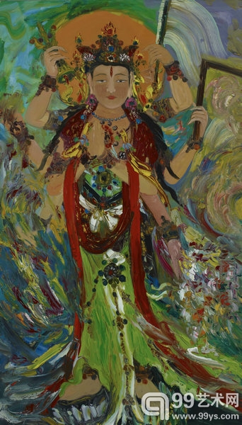 《大自在天》 150x260cm  2011年