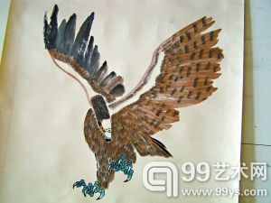 读者提供的高奇峰画作图片（局部）