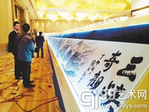 旷深拍卖预展时，《三峡奇观》长卷就引起藏家瞩目