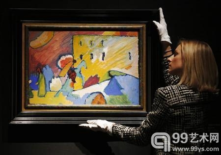 俄罗斯画家瓦西里·康定斯基（Wassily Kandinsky）的表现派杰作《即兴创作3习作，1909年》（Study for Improvisation 3, 1909）