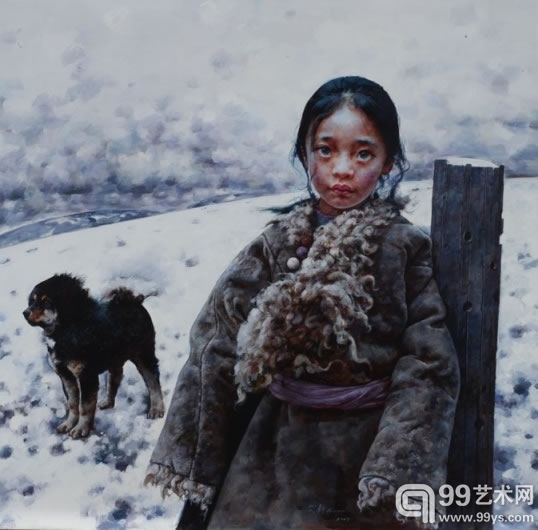 艾轩 静待 布面油画 100×100cm 2005