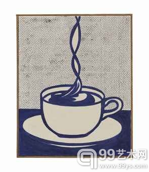 利希滕斯坦1961年作品《一杯咖啡》（Cup of Coffee）