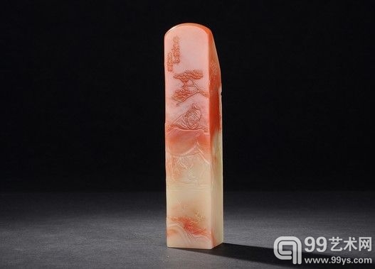 林荣发作善伯洞石《伯乐相马》薄意方章 第十六届海峡艺交会作品