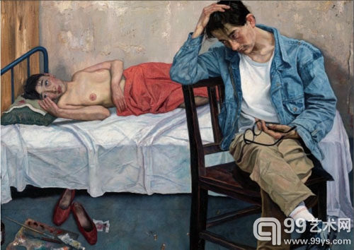 《之间》布面油画 116×160cm 1992 年