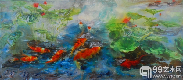 林富男-锦(六)75x160cm-复合媒彩-2013