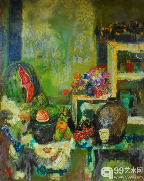 林富男-台湾风情162x130cm-复合媒彩-2013