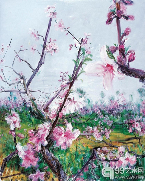 周春芽 2007年作 江南桃花