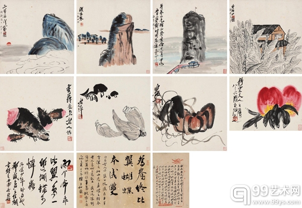 齐白石 山水蔬果 册页