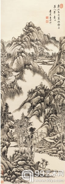 王原祁 1705年作 仿梅道人