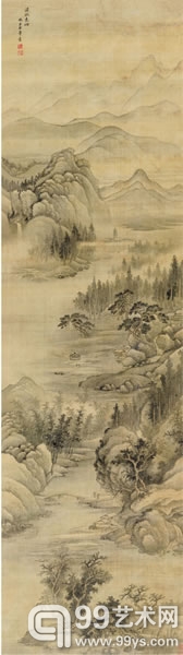 王翚 潇湘远岫 立轴