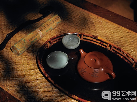 顾景舟制 吴湖帆书画 寒汀石瓢壶