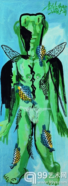 李山《阅读》 布面油画 2006年作 165×60cm 130万落槌