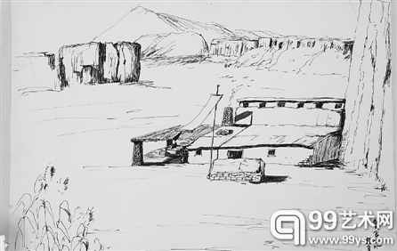 《龙门客栈》手绘场景原稿