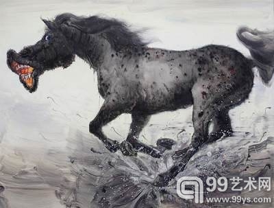 邱光平，黑马系列1，布面油画，150×110cm，2009
