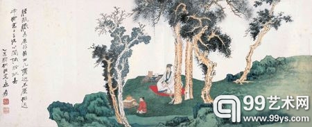 2013西泠春拍 张大千 春日品茗图 成交价471.5万