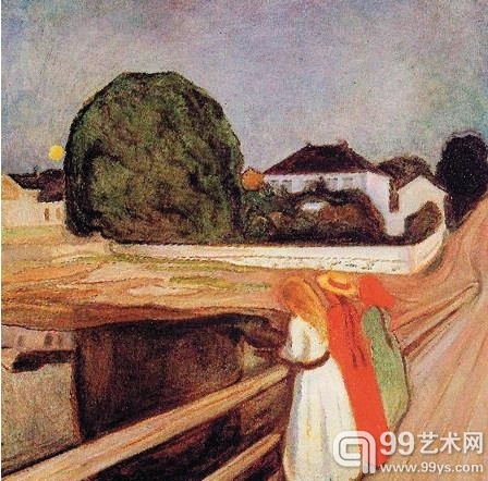 蒙克 桥上的少女