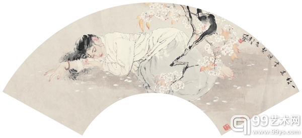 何家英(b.1957) 一枝春雪冻梨花