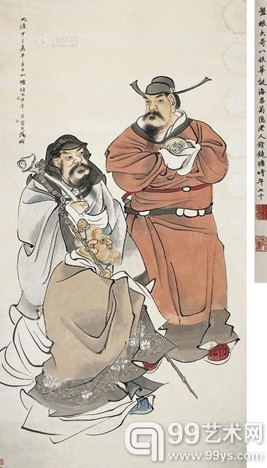 任伯年 福禄寿三星图