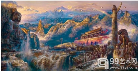 《中国》布面油画500x270cm 2007年