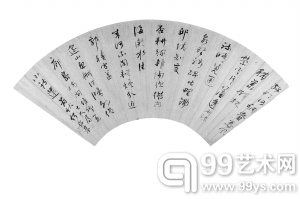 清代书法家何绍基（1799～1873）扇面作品。
