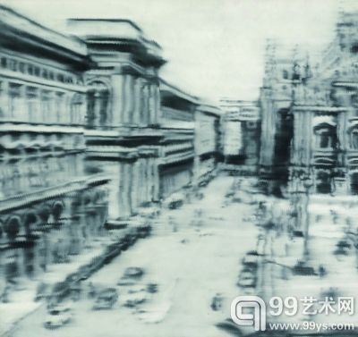 里希特 米兰大教堂广场 布面油画 275×290厘米 1968年