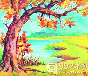 关紫兰水粉作品（1950年代），2013年春拍中在网上成交。