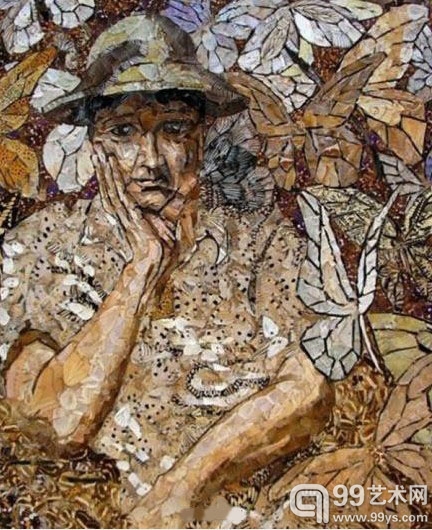 俄罗斯艺术家Vadim Zaritsky用蝴蝶作画