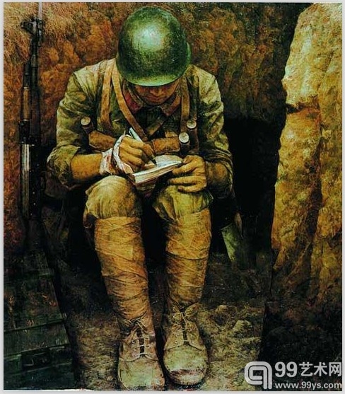  汪建伟  亲爱的妈妈  油画  1983