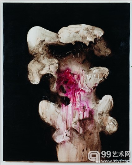 周春芽  苏州太湖石  布上油画  150×120cm  2000年