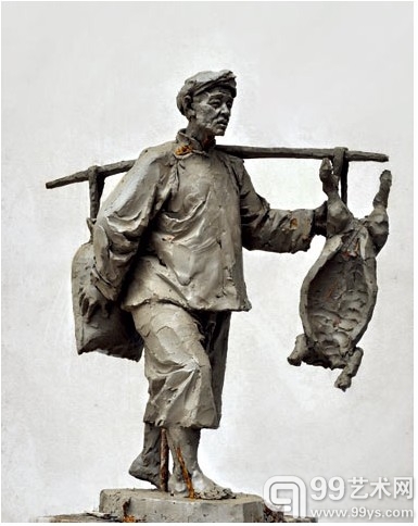 雕塑作品渐入佳境,他在速写基础上融入传统中国画的图片