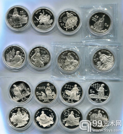 1984年-1993年中国杰出历史人物第(1-10)组22克银币各一套