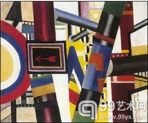 《地铁叉道口的缩写》，1919，莱热