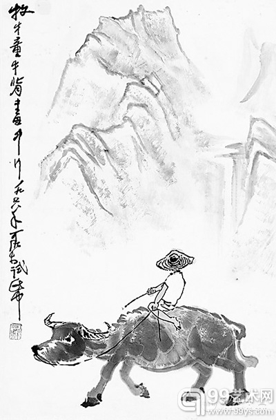 李可染《牧牛看山》网拍成交