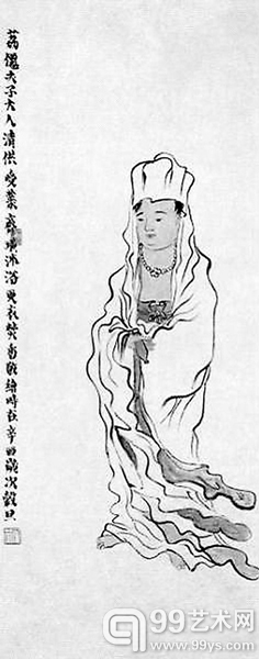 齐白石《观世音菩萨》