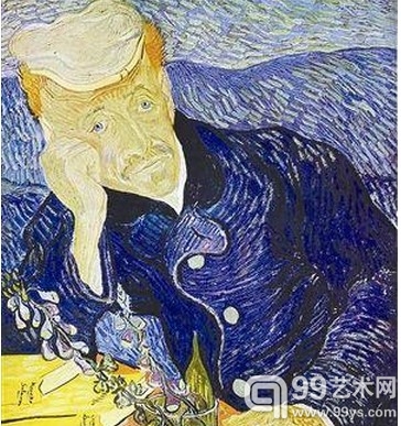 梵高《加歇医生》肖像画
