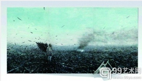贾蔼力 《苍白的不只是你》 布面油画 300×600厘米 2007年