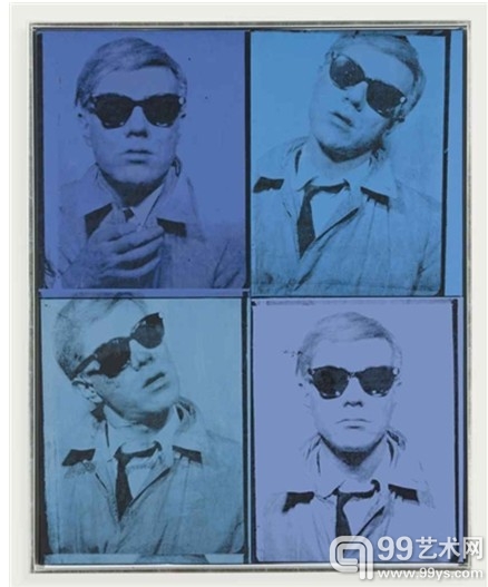 安迪-沃霍尔（Andy Warhol），自画像（一组四福），1963-1964年作，在纽约佳士得以38,442,500美金成交。
