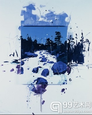 郭伟  造景2  布面丙烯  80cm×100cm  2008  