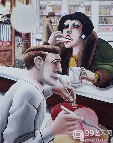 Edward Burra, The Snack Bar (1930), Tate.