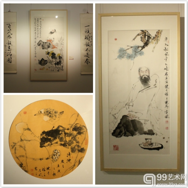 展览现场呈现古风30年来不同艺术风格作品