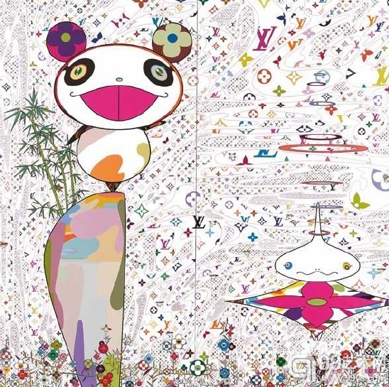 村上隆（1962年生）《The World of Sphere》（双联作），350 x 350公分