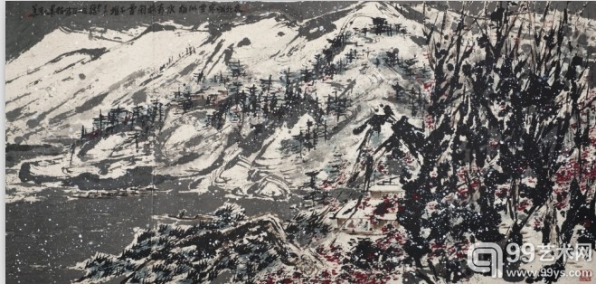 重拍F13I-219 崔如琢 水北烟寒雪似梅 2012年 143.5×298cm