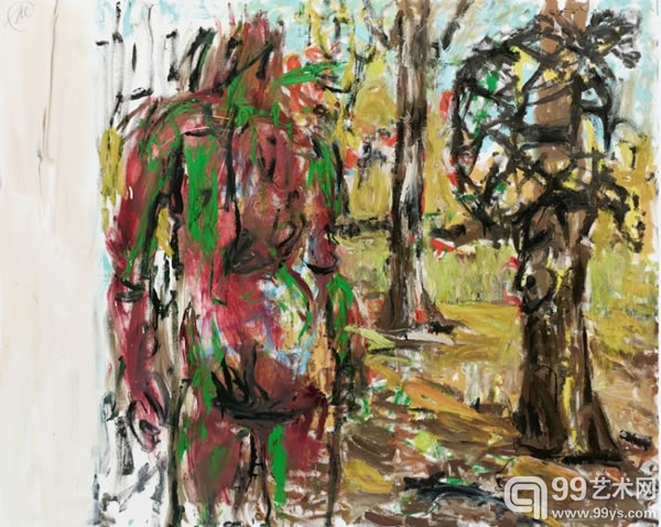 《俄尔普斯》，马库斯•吕佩尔茨，2003年，布面油画，130 × 160 cm