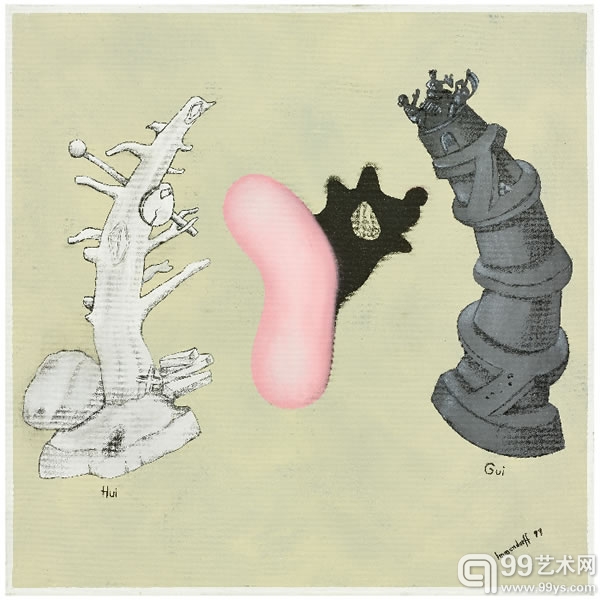《回归》，约尔格•伊门多夫，1983年，布面油彩，60 × 60 cm