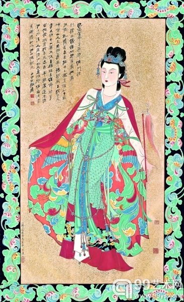 图片为张大千的《红拂女》