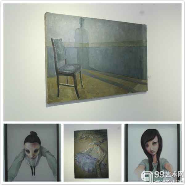 “再生产I：沉默”现场展示袁克华与周全作品