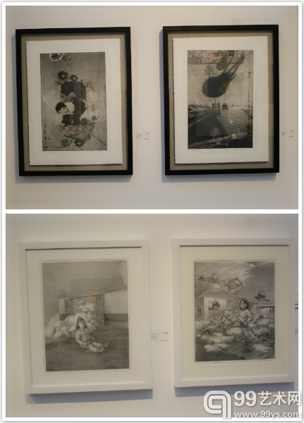 上图为艺术家庞辛森作品；下图为艺术家王觅作品